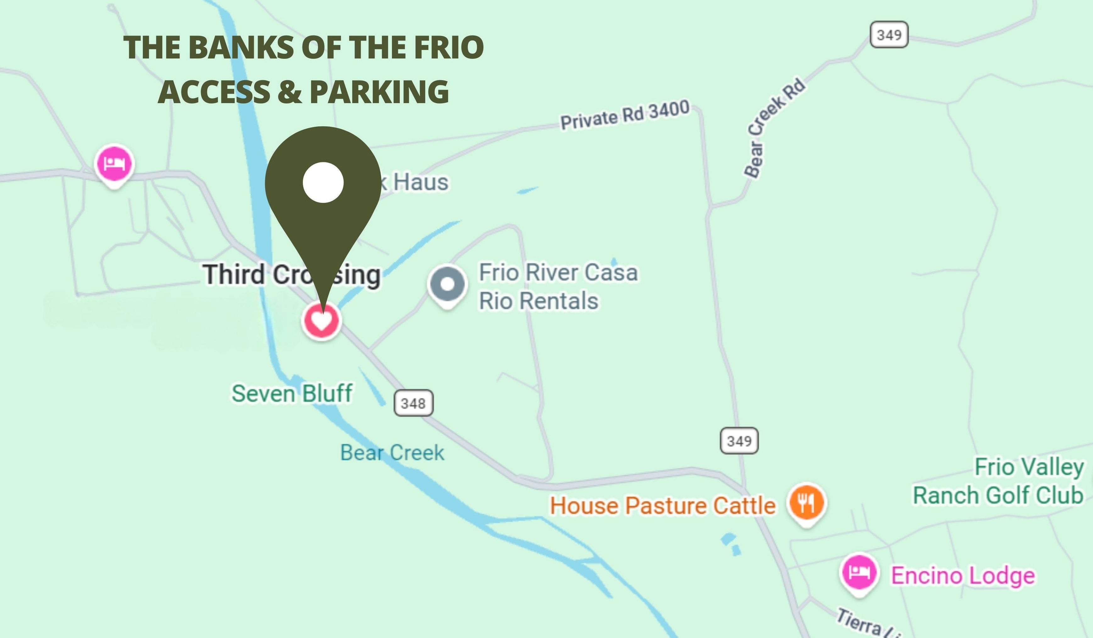 Map location for Frio River Access & Parking
